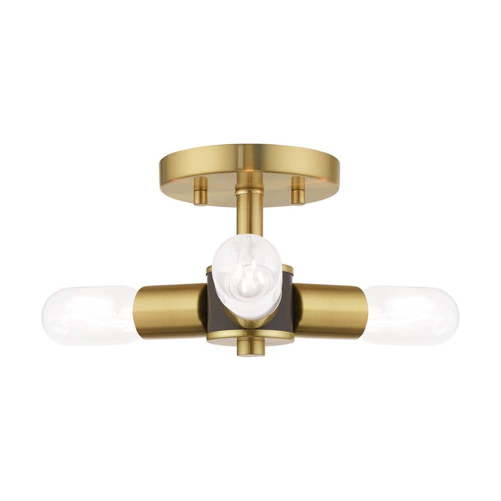 Livex Lighting - Copenhagen - 3 Light Flush Mount in Mid Century Modern Style -
