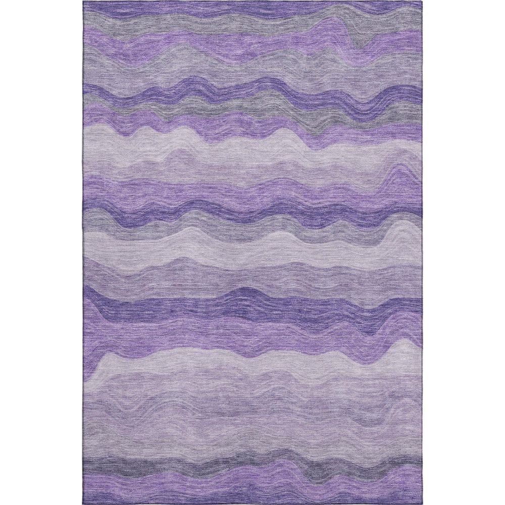 Mayfield Premium Machine Washable Abstract AMF2397 Purple 5 ft. x 7 ft. 6 in. Area Rug price history on PriceWatchPro