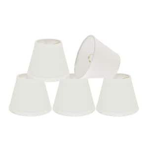 5 in. x 4 in. Off White Hardback Empire Lamp Shade (5-Pack)