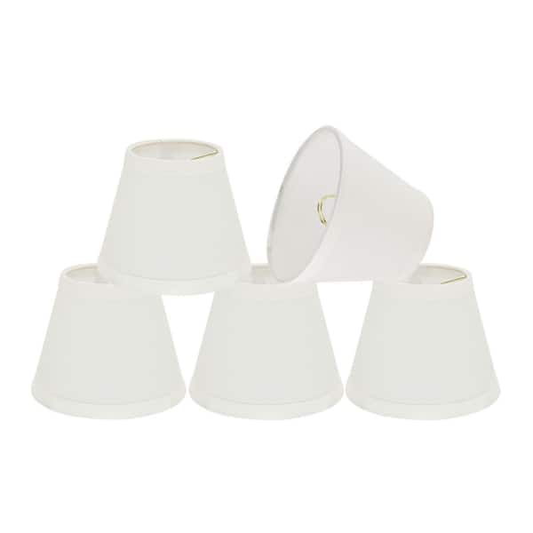 Aspen Creative Corporation 5 in. x 4 in. Off White Hardback Empire Lamp Shade (5-Pack)