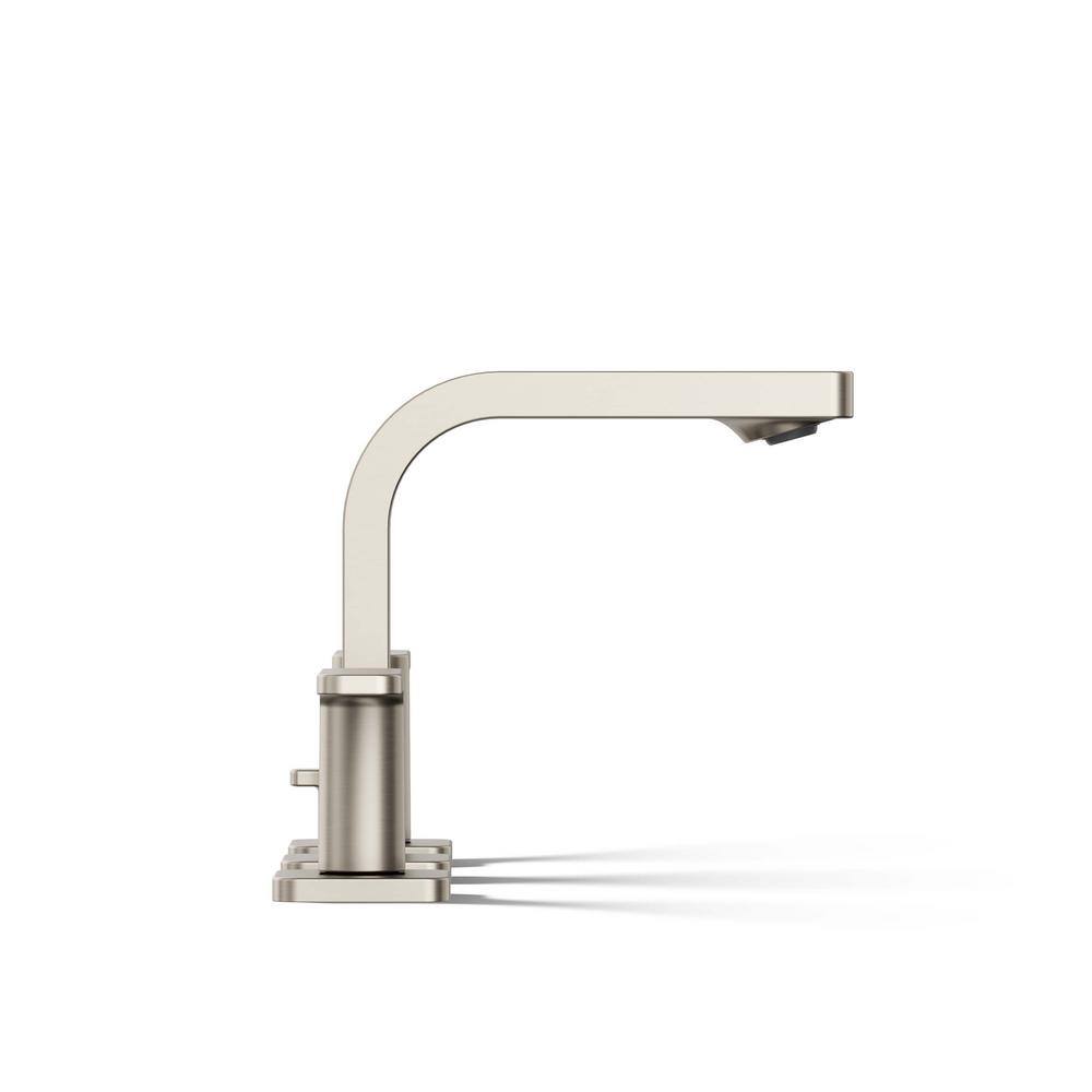 Parallel Chic 24" Vibrant Brushed Nickel Widespread Bathroom Faucet