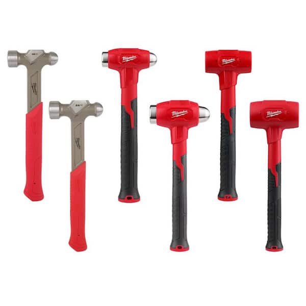 Milwaukee Dead Blow Ball Peen Hammer Set (6-Piece) 48-22