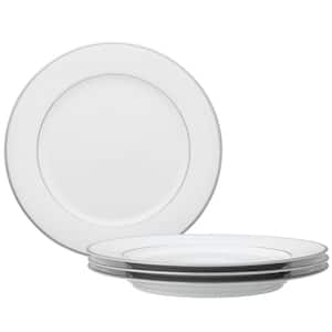 Spectrum 10.5 in. (White) Porcelain Dinner Plates, (Set of 4)