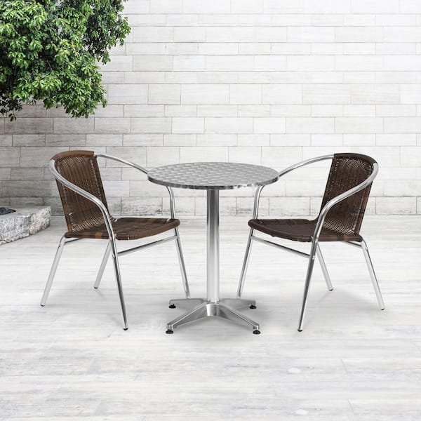 Flash Furniture Aluminum 23.5" Round Bistro Table 