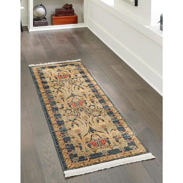 Edinburgh Carnation Blue 2' 0 x 6' 0 Runner Rug