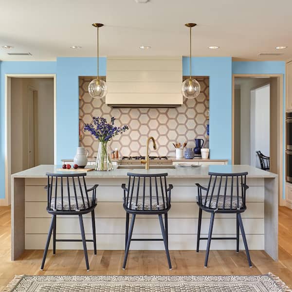 1 gal. #P500-3 Spa Blue Semi-Gloss Interior Paint