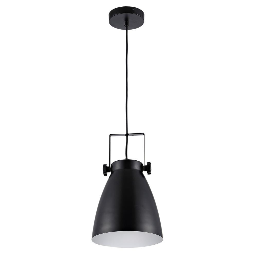1-Light Industrial Metal Barn Pendant Light with Dome/Bowl Shade, Black Finish price history on PriceWatchPro