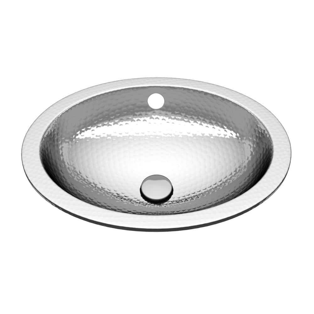 ANZZI Kingsmen 20 in. Handmade Drop-In Oval Bathroom Sink with
