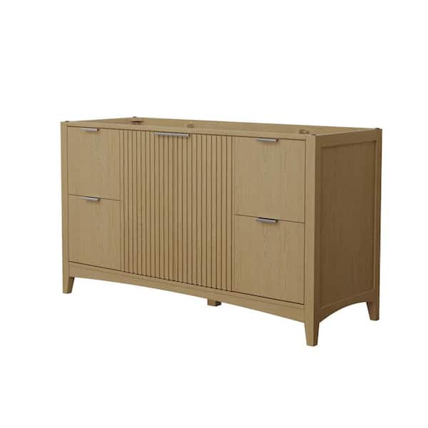 Palmilla 59.25 in. Bath Vanity Cabinet without Top in Natural Oak Assembled