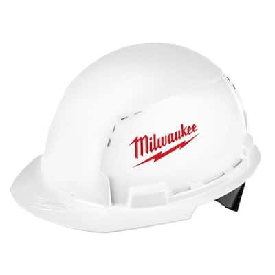 BOLT White Type 1 Class C Front Brim Vented Hard Hat
