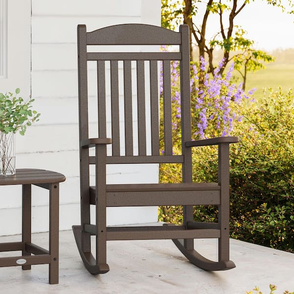 Grant Park Mahogany Plastic Outdoor Rocking Chair