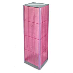 60 in. H x 16 in. W Pegboard Tower in Pink Styrene