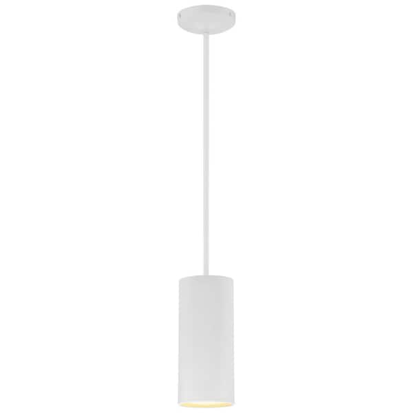 Pilson 1-Light Matte White Metal Pendant with Metal Shade