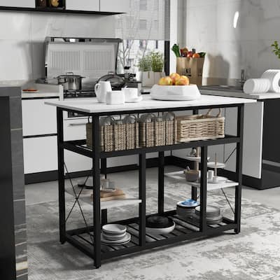 Metal Kitchen Islands Kitchen Dining Room Furniture The Home Depot