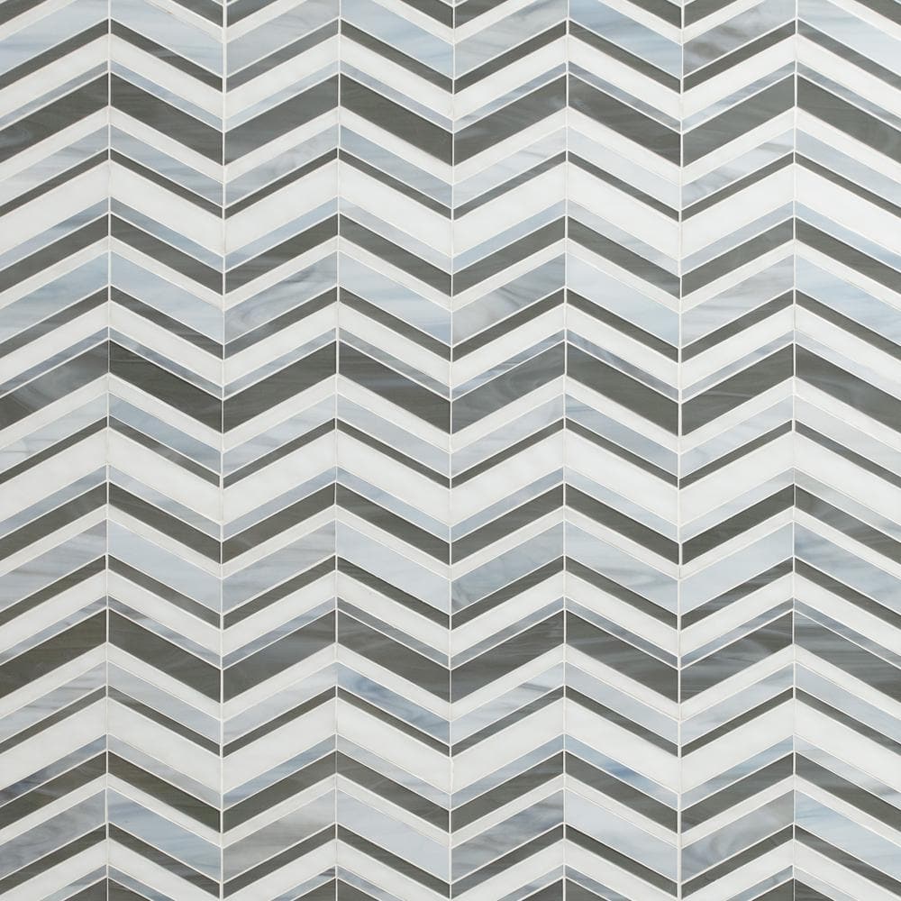 Take Home Tile Sample - Urban Wave Lapis 6 in. x 6 in. x 3 mm Hand Crafted Glass Mosaic Wall Tile price history on PriceWatchPro