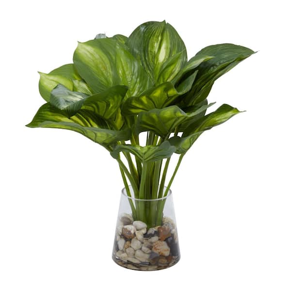 Litton Lane Indoor Green Ceramic Contemporary Plant Artificial Foliage