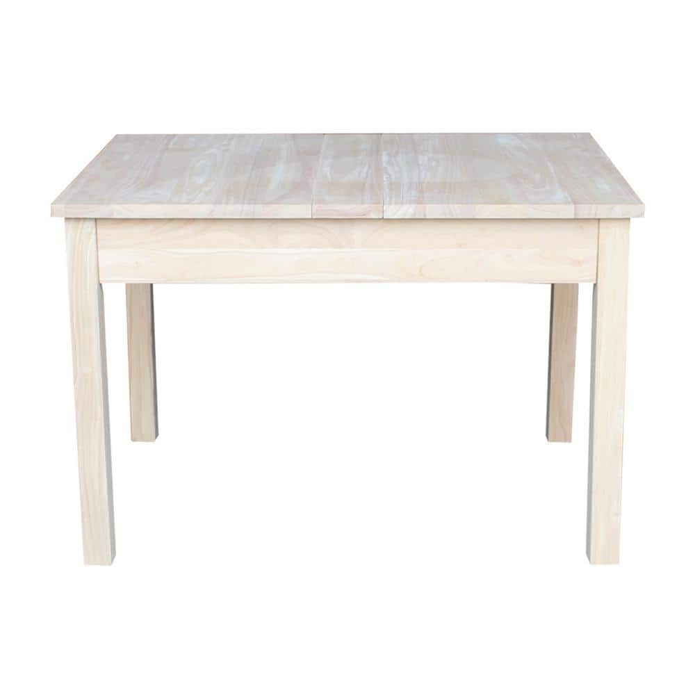 Eco-Friendly Mission Style Unfinished Wood Kids' Craft Table with Storage