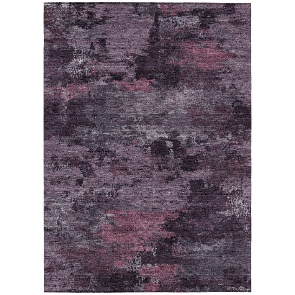 Chantille Machine Washable Indoor/Outdoor Abstract ACN2813 Eggplant 3 ft. x 5 ft. Area Rug price history on PriceWatchPro