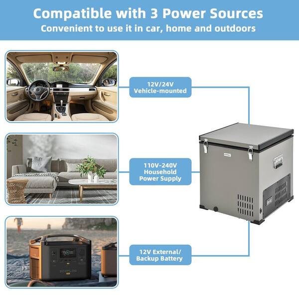 Alpulon 68 QT Car Refrigerator Portable Electric Compressor Chest 