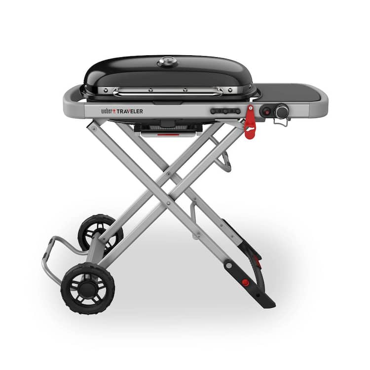 Weber Traveler Portable Propane Gas Grill in Black Home Depot