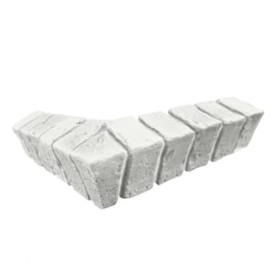 White Brick 16.63 in. x 3 in. x 3.75 in. Brick Veneer Siding Outside Corner Ledger