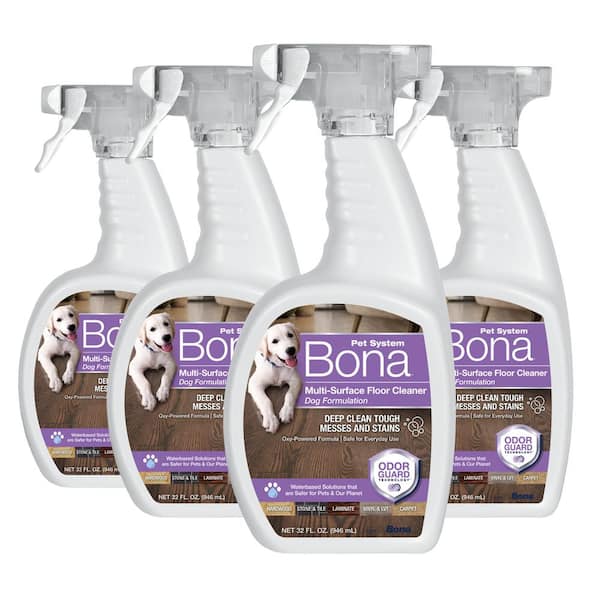 Bona 32 oz. Multi-Surface Floor Cleaner, Dog Formulation (4-Pack)
