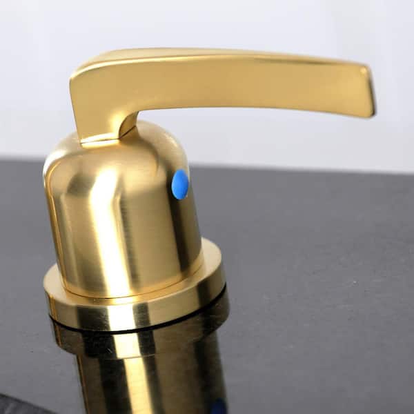Centurion 8 in. Widespread 2-Handle Bathroom Faucet in Brushed Brass
