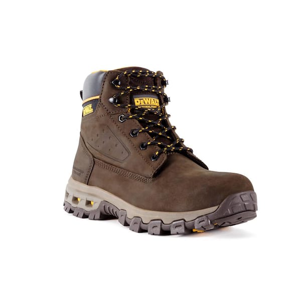 DEWALT Men's Halogen 6 in. Work Boots - Soft Toe - Brown Crazy Horse Size 8(W)