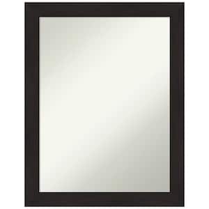 Furniture Espresso Narrow 21.5 in. H x 27.5 in. W Framed Non-Beveled Bathroom Vanity Mirror in Brown