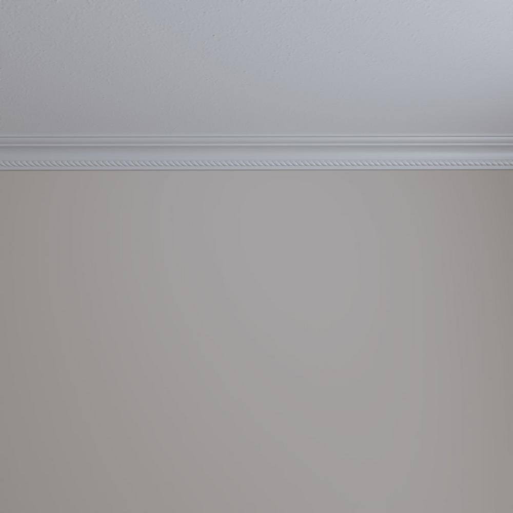 Edinburgh Roped Crown Moulding in White Urethane