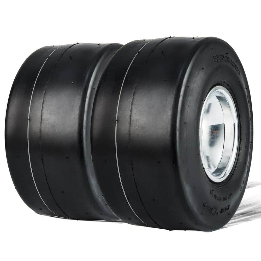 SKYSHALO Go Kart Tires and Rims 11x6-5in. Go Kart Wheels 2-Pack Rear ...