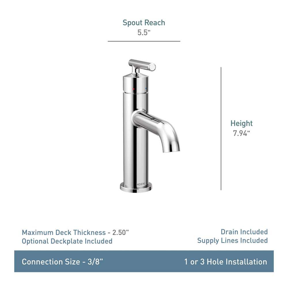 Sleek Modern Chrome Single-Handle 8'' Bathroom Faucet