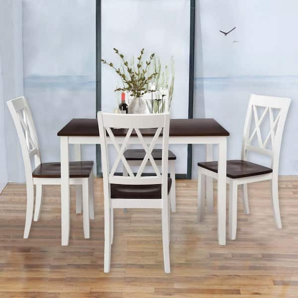 Simple white deals dining table