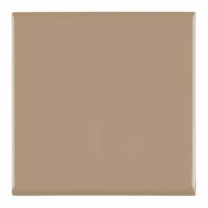 Semi-Gloss Elemental Tan 4-1/4 in. x 4-1/4 in. Ceramic Bullnose Wall Tile (0.125 sq. ft. / piece)
