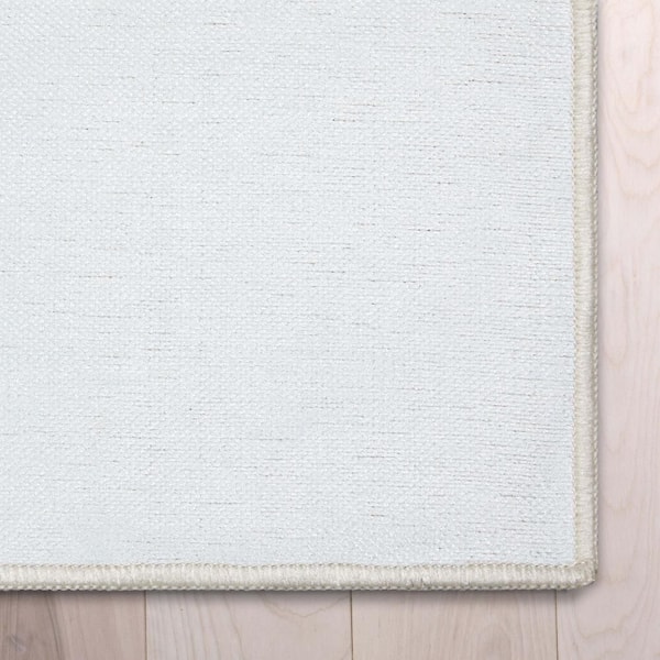 Playful Roads Modern Kids Light Grey 5 ft. x 7 ft. Machine Washable Flat-Weave Area Rug