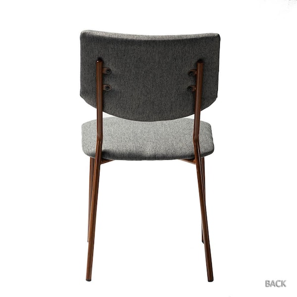 JAYDEN CREATION Sango Grey Upholstery Dining Chair with Transfer