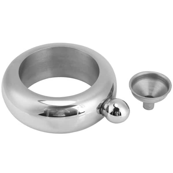Bangle Wrist Hip Flask 3.5 oz Stainless Steel with Funnel for Discreet Portable Liquor Storage Bracelet