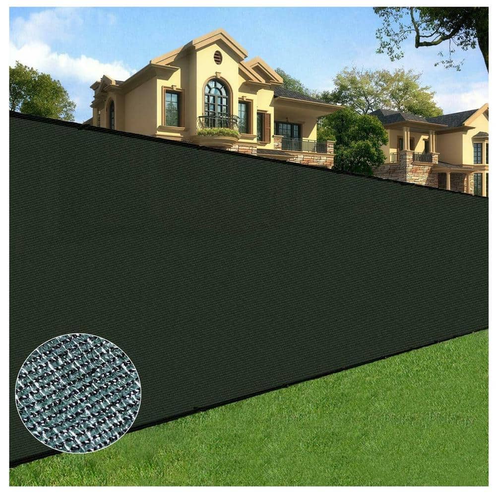 5 ft. x 50 ft. Black Privacy Fence Screen Netting Mesh with Reinforced Eyelets for Chain link Garden Fence price history on PriceWatchPro