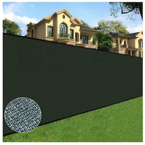 6 ft. x 50 ft. Black Privacy Fence Screen Netting Mesh with Reinforced Eyelets for Chain link Garden Fence