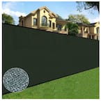 4 ft. X 50 ft. Black Privacy Fence Screen Netting Mesh with Reinforced Eyelets for Chain link Garden Fence