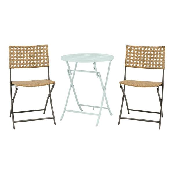 StyleWell Mix and Match Dark Taupe Cane Wicker Folding