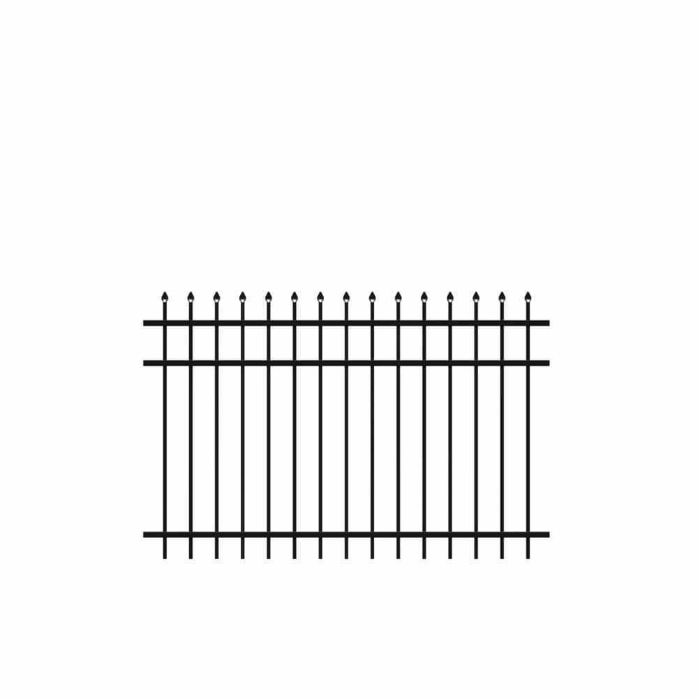 Cascade Standard-Duty 4 ft. H x 6 ft. W Black Aluminum Pre-Assembled Fence Panel price history on PriceWatchPro