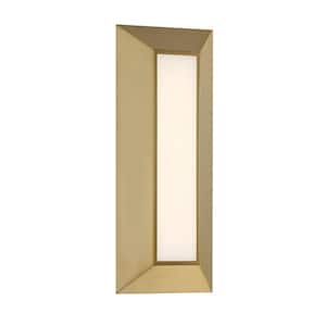 Cartaya 1-Light Soft Brass LED Wall Sconce with White Faux Alabaster Shade