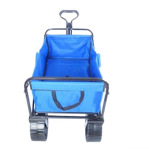 3.9 cu. ft. Steel Garden Cart in Blue