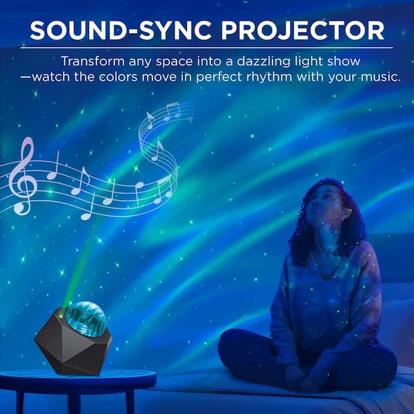 Multi-Color Sound Reactive USB Powered Galaxy Wave Projector Laser