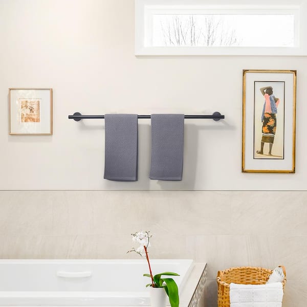 32 in. Wall Mounted Single Towel Bar Bath Hardware Accessory in Oil Rubbed Bronze