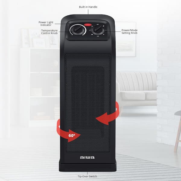 AIWA 19.48 in. 1500-Watt Ceramic Electric Space Indoor Tower