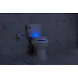 Cachet LED Nightlight Round Quiet Closed Front Toilet Seat in White