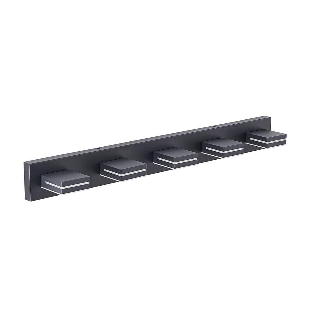 Modern 41 in. 5-Light Black LED Vanity Light Wall Sconce with 360° Rotatable Lamp Head price history on PriceWatchPro