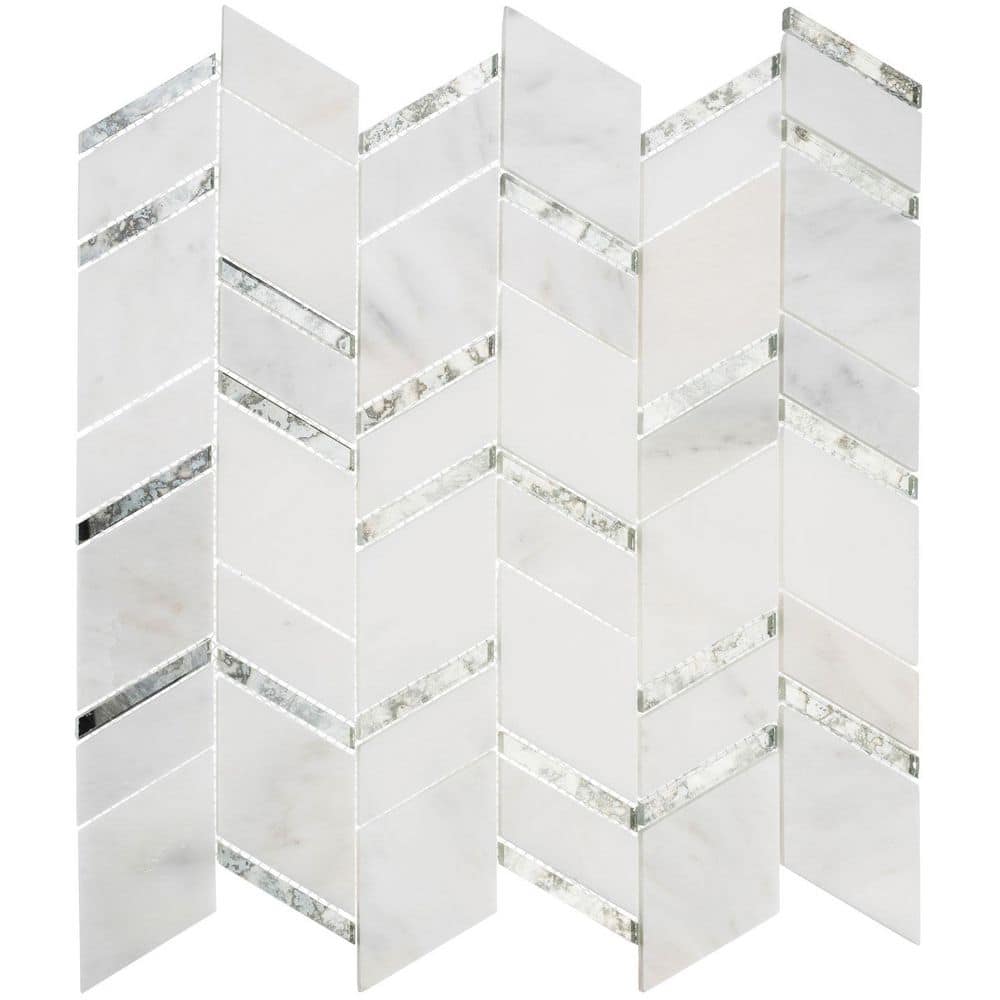 Casia Natural Stone Chevron Roya Mosaic 2 in. x 2 in. Wall Tile, 5 sq. ft.